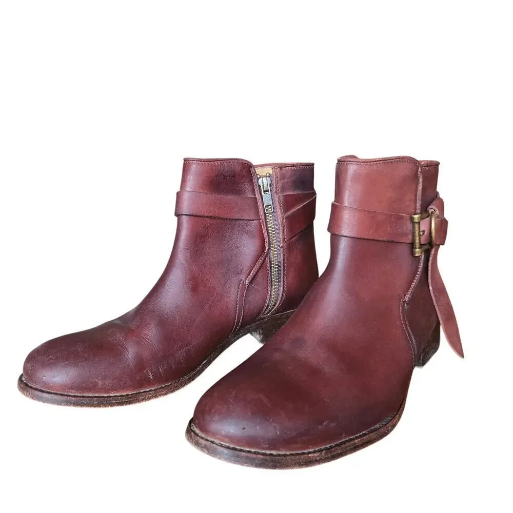 Frye Womens Redwood Leather Melissa Knotted Ankle Boots 8.5B Italian Western